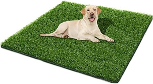 SSRIVER 80x130CM People di erba falsa per cani cuscinetto di erba artificiale per tappetino erba lavabile da vasino cucciolo per allenamento per con foro di drenaggio e facile da pulire