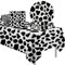 37 Stück Kuhdruck Geschirrset,Tierdruck Party Pappteller 22,9 cm Servietten Tischdecke Dschungel Safari Partygeschirr Set für Babyparty Geburtstag Party Tier Thema PartyZubehör