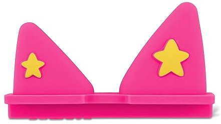 Ersatz Ohren für Tonies Box, Ersatzteile für Toniebox Lautstärketaste, nur äußere Ohren, mit Gelbe Sterne, Zubehör für Toniebox Starterset, 1 Stück, Rosa