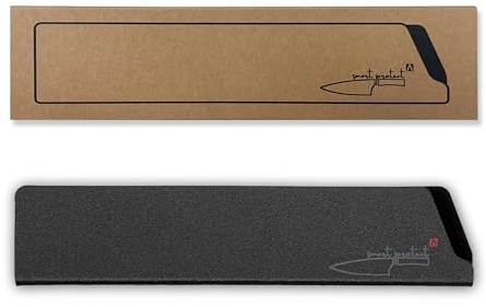 REDSALT® smart protect^ universal ABS-Messerschutz mit Fleece für hochwertige Messer bis 22cm | 100% BPA-frei Klingen-Schutz für Küchenmesser Kochmesser aller Art | Schutzhülle Messerhülle