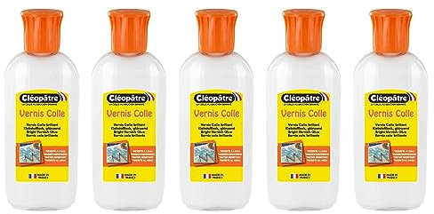 CLÉOPÂTRE Lot de 5 Vernis Colle Brillant en 100g