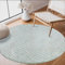 carpet city Teppich Wohnzimmer 200 cm Rund - Grün/Türkis - Kurzflor, 3D-Effekt, Glanzgarn - Florales Muster - Moderne Teppiche Schlafzimmer, Flur, Esszimmer