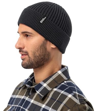 Jack Wolfskin Unisex Cosy Beanie-Mütze, Schwarz, Einheitsgröße EU