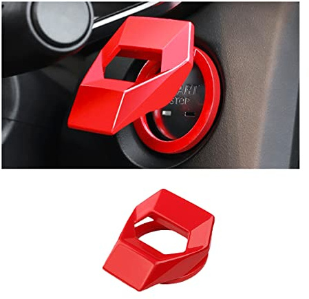 Adunsiaoto Auto Start/Stop Knopf Abdeckung für Motorzündung in Rot
