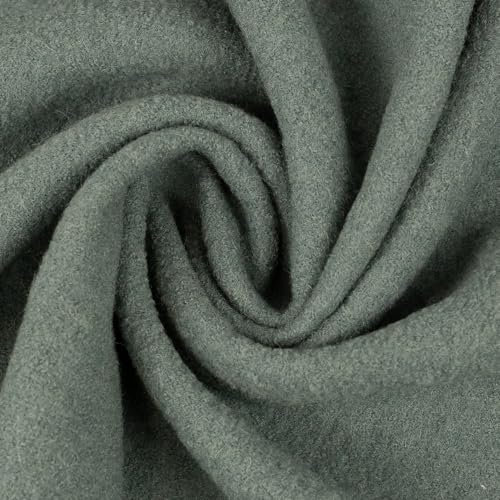 Wollwalk Walkstoff | 100% Schurwolle | für Bekleidung | Trachtenstoff | Meterware | ab 50 cm (smaragd 267)