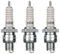3x Zündkerze B6HS Kurzgewinde passend für Piaggio Vespa Ciao, Boxer, Bravo, Si, EC1 – Mofa Moped Mokick Zündkerzen Set – 3 Stück