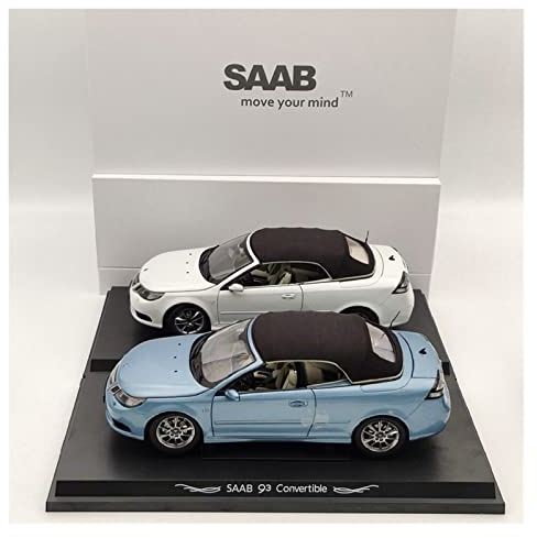 Motorfahrzeuge Replika Auto 1:18 Für SAAB 93 9-3 Cabrio Druckguss-Legierung Sportwagen Modell Statische Simulation Fahrzeug Sammlerstück Originalgetreue Nachbildung ( Color : 2pcs(Blue and white) )