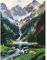 AIRDEA Montagne Enneigée Peinture Numero Adulte, DIY Kit Activité Manuelle Peinture Acrylique, Peinture par Numero Adulte avec Pinceaux et Acryliques pour la Décoration Maison 40x50 cm (Pas de Cadre)