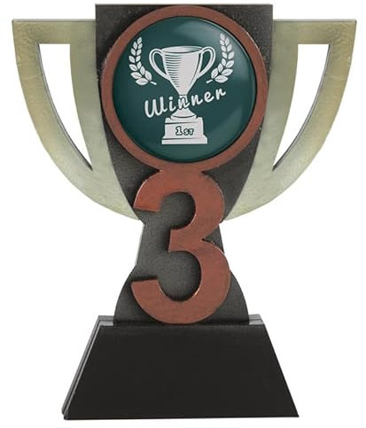 Art-Trophies At12313, Trofeo Sportivo partecipazione Unisex-Adulto, Oro/Bronzo, 14 cm