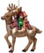 Kaemingk Christbaumschmuck Wichtel auf Hirsch 12cm Glas - Figur zum Aufhängen - Weihnachtsbaum Anhänger für Weihnachten - Christbaumanhänger & Weihnachtsbaumschmuck - Märchen REH Renntier Braun