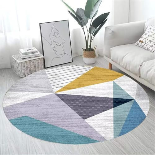 DJHWWD Jugendzimmer Auslegware Teppichboden Arbeitszimmer, runder Teppich, Flur, schmutzabweisender Teppich, maschinenwaschbar bettvorleger Zimmer deko Teenager 60X60CM