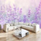 Papier Peint Intissé Violet Lavande 3D Panoramique Papier Peint 400x280 cm pour Salon Chambre Décoration Murale Pour Adolescents et Enfants Murale