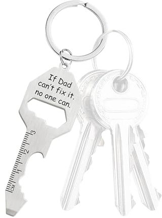 Porte-clés multi-outils de poche, porte-clés polyvalent,Outil de poche en métal pour hommes | Tournevis gadget de poche en métal utilitaire en acier inoxydable, clé, outil hexagonal pour père, hommes