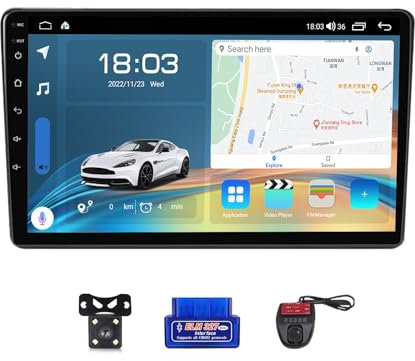 Bailong 2 DIN Android 12 CarPlay Android Auto Navigazione Stereo GPS Radio per Citroen Berlingo 2 B9 2008-2019 9 QLED Schermo tattile Headunit con BT 5.0/FM RDS Dab+ Radio/DSP/DVR + Camera(M100S)