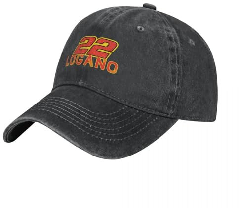ROBEIUO Gewaschene Baumwolle Cowboy-Baseballkappe Joey Logano 22 Cowboyhut Golfhut Visier Fischerhut Mannmütze Herrenhüte Damen