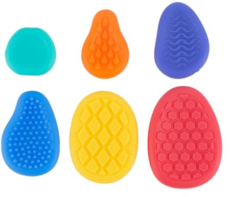 GWAWG 6Stück Fidget Toys Sensory Stones Sensorik Spielzeug Anti Stress Spielzeug Autism Sensory Toys Anti Stress Kinder Sensorisches Spielzeug sensorische Sorgensteine für Erwachsene ADHS Autismus