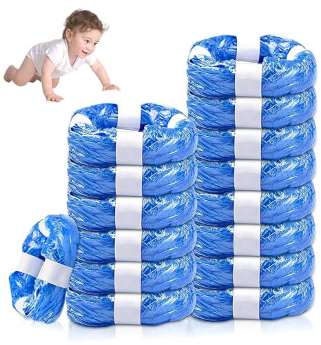 15 Pack Nappy Bin Refill, Diaper Bin Pail Disposal Bags 4.5m long, Nappy Bags compatible with Tommee Tippee, Litter Genie, Diaper Genie, Angelcare, Twist & Click and Cat Litter Disposal Buckets