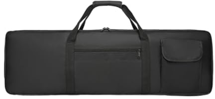 TTETTZ E Piano Koffer, 61 Tasten, Klavier Gigbag mit Tasche, Tragbarer, Gepolsterter Rucksack, Tragetasche, Handtasche für Reisen, Schule, S