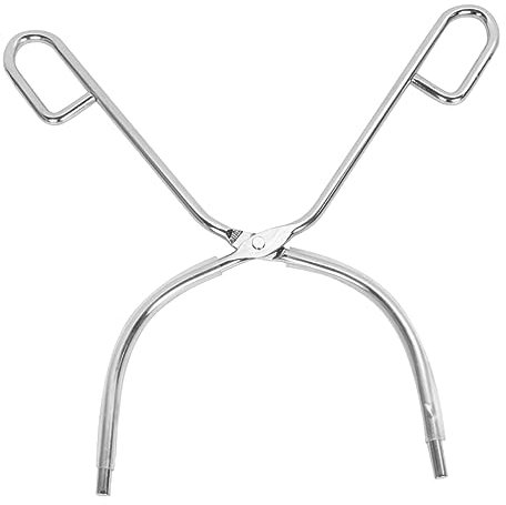 GLEAVI Beaker Clamp Crucible Tongs Thickened Stainless Steel Kitchen Gadget Kitchenware Tweezers Slip Texture Handle