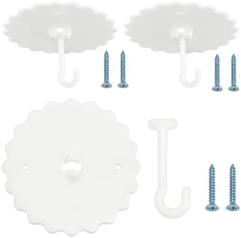 GORGECRAFT 3 Ensemble de Crochets de Plafond pour Moustiquaire Crochets de Lit à Baldaquin Super Collants de 11.8cm Crochet de Suspension pour Lit Superposé Crochets Pivotants au Plafond à 180 °