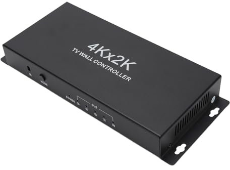 1 In 4 Out HDMI Splitter, 4K Multi Ausgänge HDMI 1.4 640 X 480/85Hz Bis 3840 X 2160/30Hz, 24 -Bit -4K -TV -Spleißbox Multi -Bildschirm 2x2 Video Wall Controller (EU-Stecker)