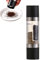 2-in-1 Salt and Pepper Grinder - Dual Head Manual Mill with Adjustable Coarseness, Stainless Steel & Acrylic Design, Refillable Spice Grinder for Kitchen, Travel & Dining (Black)