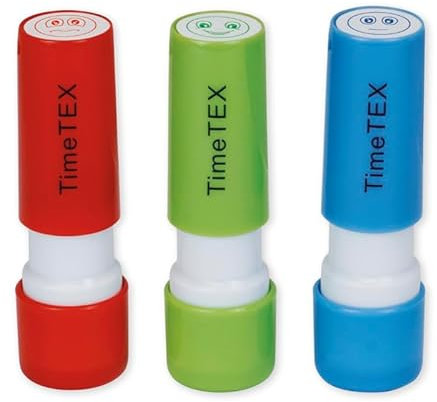 TimeTEX - Set Siebdruck-Stempel Perpetuum 3-tlg. Compact - lachende Gesichter - 15 mm ø - 62033