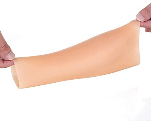 Manchon de mollet en silicone – Améliorateur de jambe réaliste pour jambes fines et cicatrices – Faux support de mollet confortable pour jambes tordues, taille S