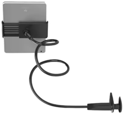 HUANGING Gooseneck Tablet Stand Holder for Bed with Adjustable 70CM Long Arm and Stable Double Clip Designing