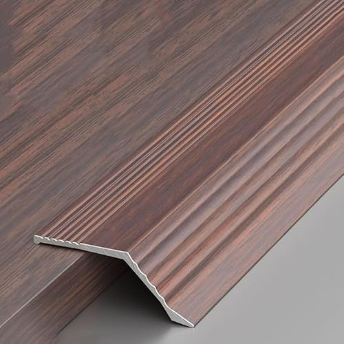 Bande De Transition De Seuil, Jointure De Plancher en Tôle Métallique, Recouvrement D'espace, Profilés TMW (1,57 Po X 2,95 Pi X 1 Pièce)(Walnut)