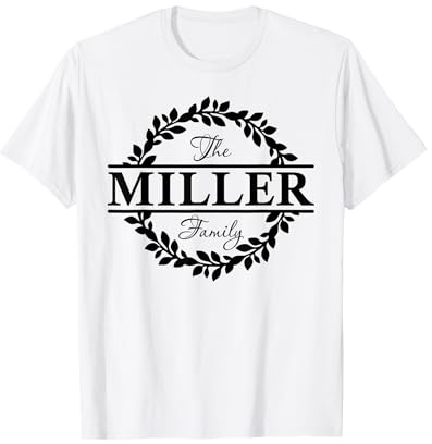 The Miller Family Nom de Famille Vacances Groupe Assorti T-Shirt