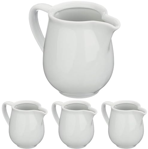 Excelsa Lattiera Home, 250 ml, Bianco (Confezione da 4)