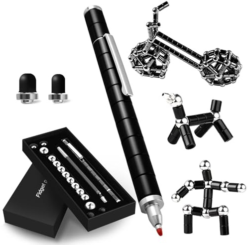 Kioylmo Fidget Pen, Magnetischer Kugelschreiber, Magnet Stift | Lustig Multifunktions Magnetstift, Coole Gadgets, Geschenk für Männer,Kreatives Anti-Stress Spielzeug Geschenk für Erwachsene