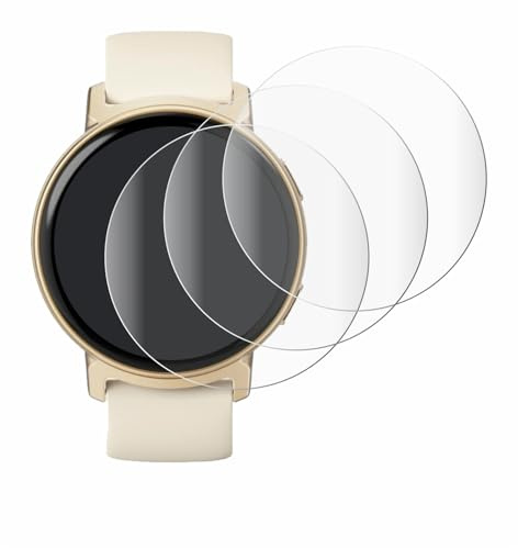 Savvies 4 Stück Schutzfolie für Hama Smartwatch Arion | Transparenter Displayschutz Made in Germany, Curved Full-Screen Full-Cover Displayschutz-Folie Klar Anti-Fingerabdruck