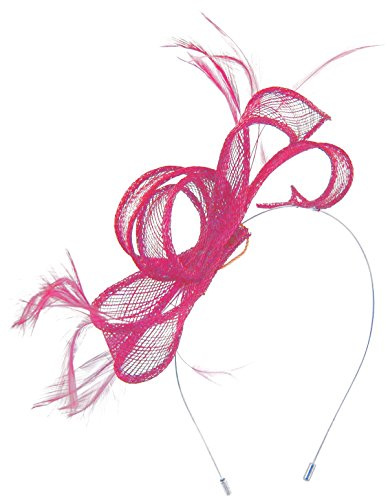 Max and Ellie Sinamay Fascinator - Flamingo, One Size