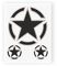 4R Quattroerre.it - 6326 - Adesivi Sticker Stella Militare, 10 x 12 cm