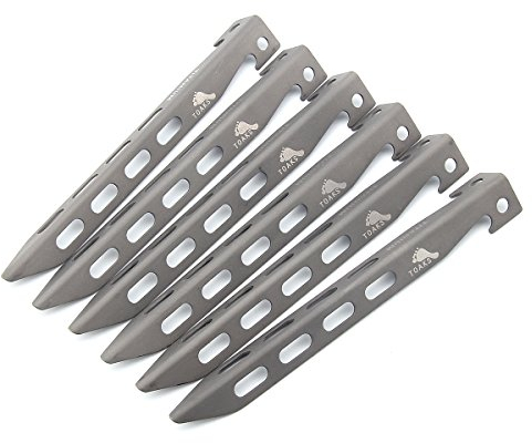 TOAKS PEG-10 Zeltheringe, V-förmig, Titanlegierung, 6 Stück