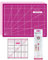 SEMPLIX Schneidematten Set (A4) Ideal für Näh-, Bastel- und Patchworkarbeiten, Schneideunterlage 30 x 22 cm, Rollschneider Super Mini 20 cm, Patchwork-Lineal 15 x 15 cm (pink/Beere)