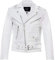 Infinity Leather Giacca da Motociclista da Uomo in Pelle Bianco con Logo Brando M