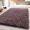 SIMPEX Teppich Wohnzimmer 80 x 250 cm Läufer Flur Hochflor Teppich Rosa Moderne Einfarbig Meliert Design - Schlafzimmer Teppich Pflegeleicht Extra Weich Extra Flauschig - Carpet Living Room Deko