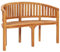 vidaXL Teak Massiv Bananenbank 2-Sitzer Gartenbank Sitzbank Holzbank Parkbank Affenbank Terassenbank Balkonbank Bank Outdoor 120cm