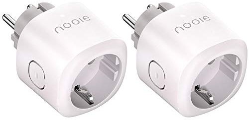Nooie Enchufe Inteligente Smart Plug, Enchufes inteligentes Temporizador Interruptor Wifi, Compatible con Google Home Amazon Alexa, App Control en Cualquier Lugar y Tiempo, No Requiere Hub 2pack