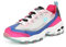 Skechers Damen D'lites Fresh Air Sneaker, Blue Synthetic Hot Pink Mesh Trim, 39 EU