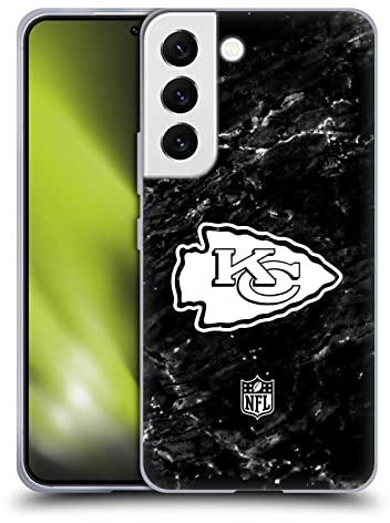 Head Case Designs Offizielle NFL Marmor Kansas City Chiefs Artwork Gelhülle [Militärischer Schutzgrad] Kompatibel Mit Samsung Galaxy S22 5G Und Kompatibel Mit MagSafe