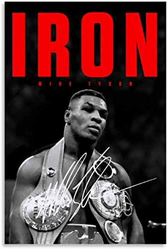 GPEIHANG Leinwand Bilder Kunst Mike Tyson Iron Boxing Greats Strongest Boxer für Raumdekoration Malerei Poster Druckt Gedruckte 23.6x35.4(60x90cm) Kein Rahmen