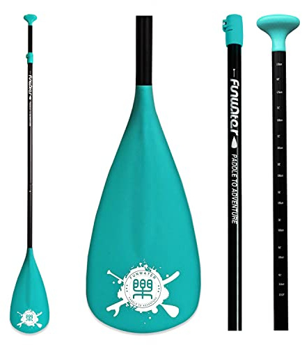 FunWater SUP Paddle - 3/4 Piece Adjustable Stand Up Paddle Black Green