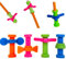 mciskin Bleistift Fidget Spielzeug Spinner,Fidget Bleistift Topper,Bleistift-Fidgets aus Kunststoff,Bunte Fidget Pen Flipper Assorted Fidget Tool Spinner zur Befreiung von Angstzuständen(12Stück)