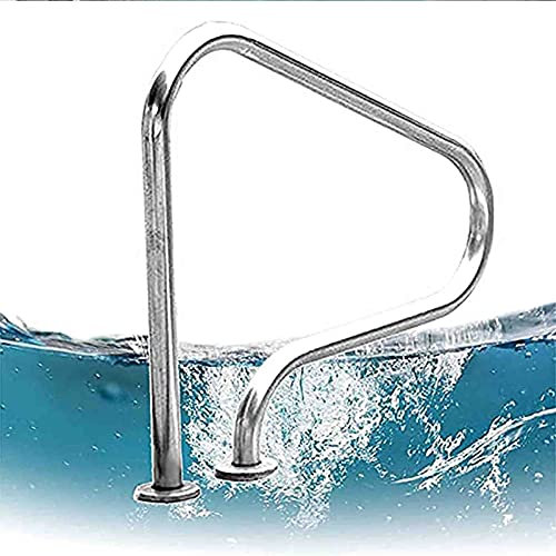 HOBIRD Piscine Handrail, 80x80 cm Rail d'escalier de Piscine, 304 Rail de Piscine en Acier Inoxydable, Balustrade de Piscine avec Accessoires de Montage Complet