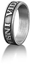 BySilverStone Jewelry – Veni Vidi Vici Sterlingsilber-Bandring Für Männer, Handgefertigter Caesar-Ring, Lateinischer Phrasenring, Zitatring Für Männer, I Came I Saw I Conquered-Ring