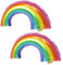 Rainbow Balloons Pastel Rainbow Foil Balloons 32 Giant Rainbow Shaped Birthday Balloon for Rainbow Theme Birthday Party Baby Shower Decor 2PCS